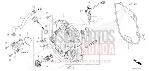 PANNEAU CARTER-MOTEUR D./POMPE A EAU NSS350AP de 2023